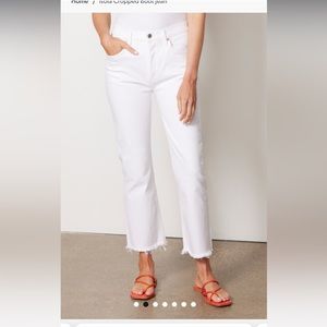 Citizens of Humanity Isola Cropped Boot Jean High Rise White Size 28